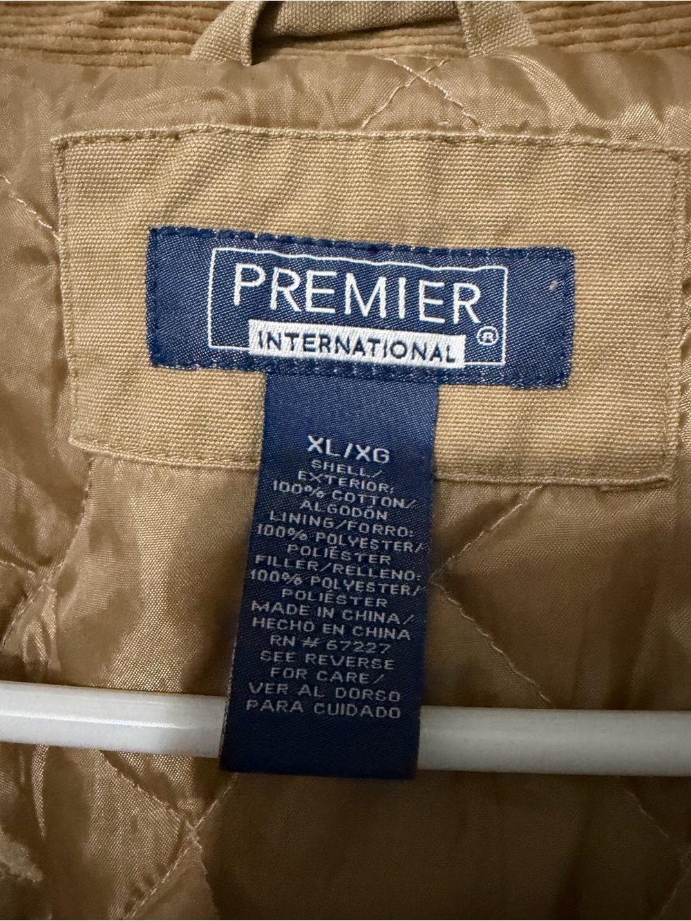 Preview International Men’s Quilted Field Jacket - Khaki - Picture 2 of 5